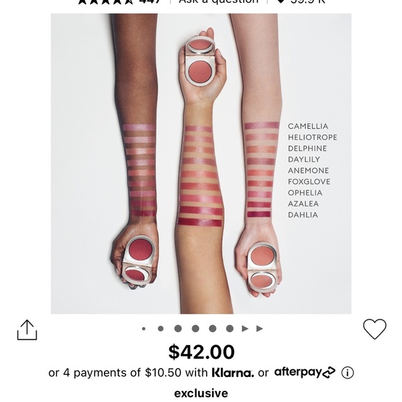 BRAND NEW Rose Inc. Cream Blush Cheek & Lip Color in Delphine (full size) - Picture 5 of 5